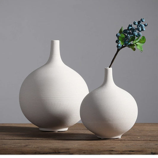 Round Shape Porcelain Flower Vase | - Elegant Households KE