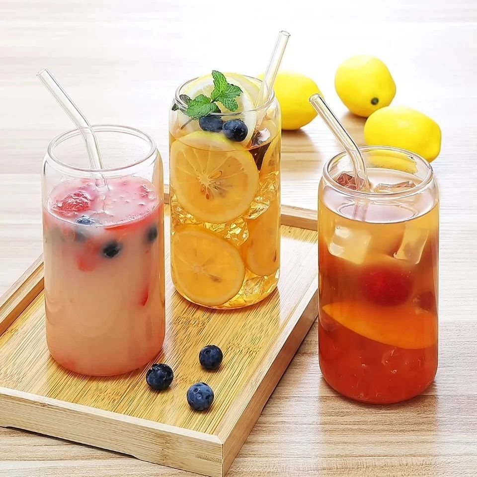 Round Transparent Borosilicate Drinking Glass Cup | - Elegant Households KE