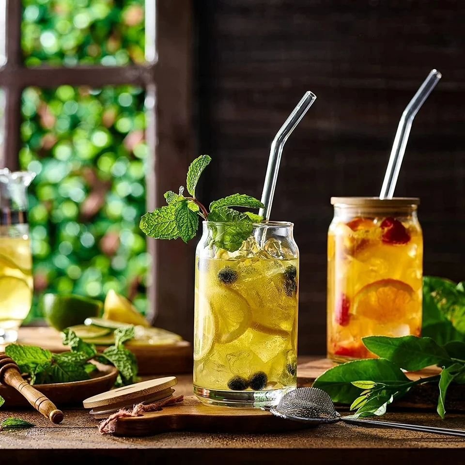 Round Transparent Borosilicate Drinking Glass Cup | - Elegant Households KE