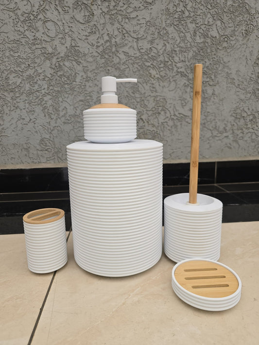 Ruffled 6pcs Bathroom Accessories Set | - Elegant Households KE