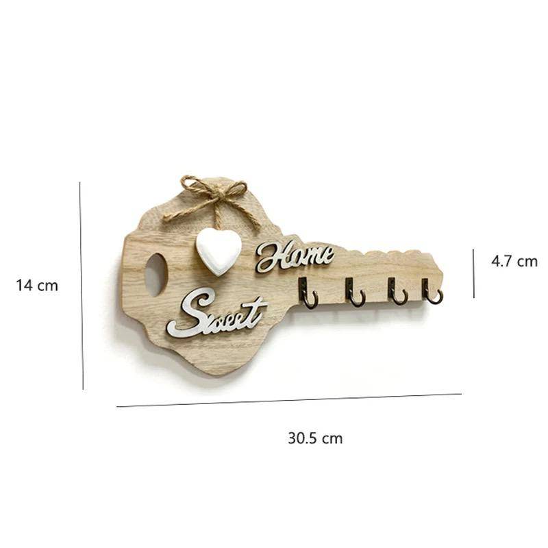 Rustic Wooden Key Holder – Wall Mounted Key Holder Organizer