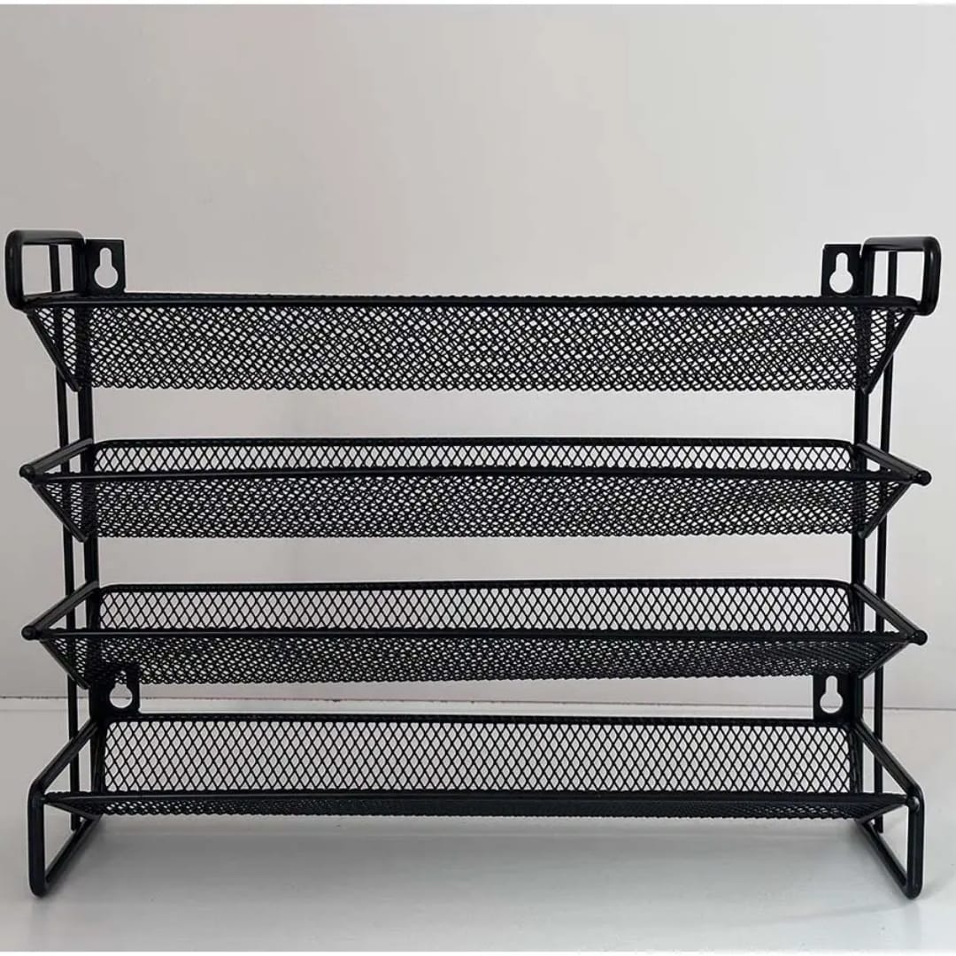 Seasoning spice jars with lid and a metallic rack | - Elegant Households KE