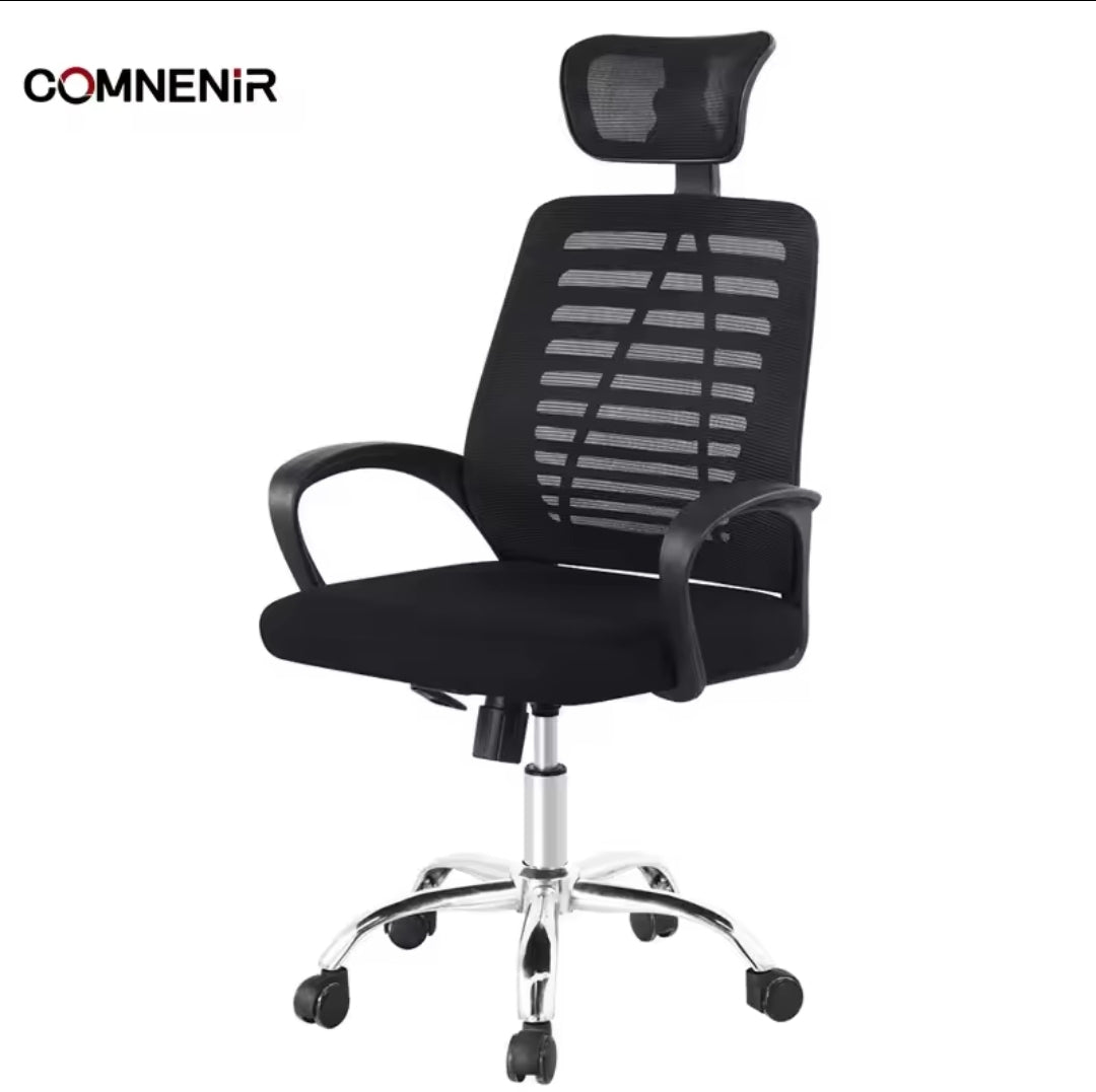 Office Chair - Ergonomic Secretarial Mesh Chair with Headrest