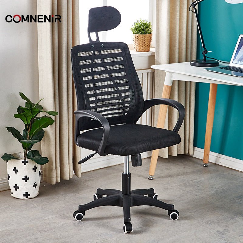 Office Chair - Ergonomic Secretarial Mesh Chair with Headrest