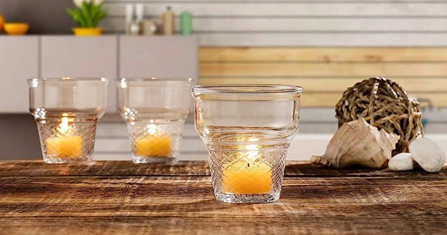 Set of 3 glass Pasabahce Minicornet Ice Cream Cup | - Elegant Households KE