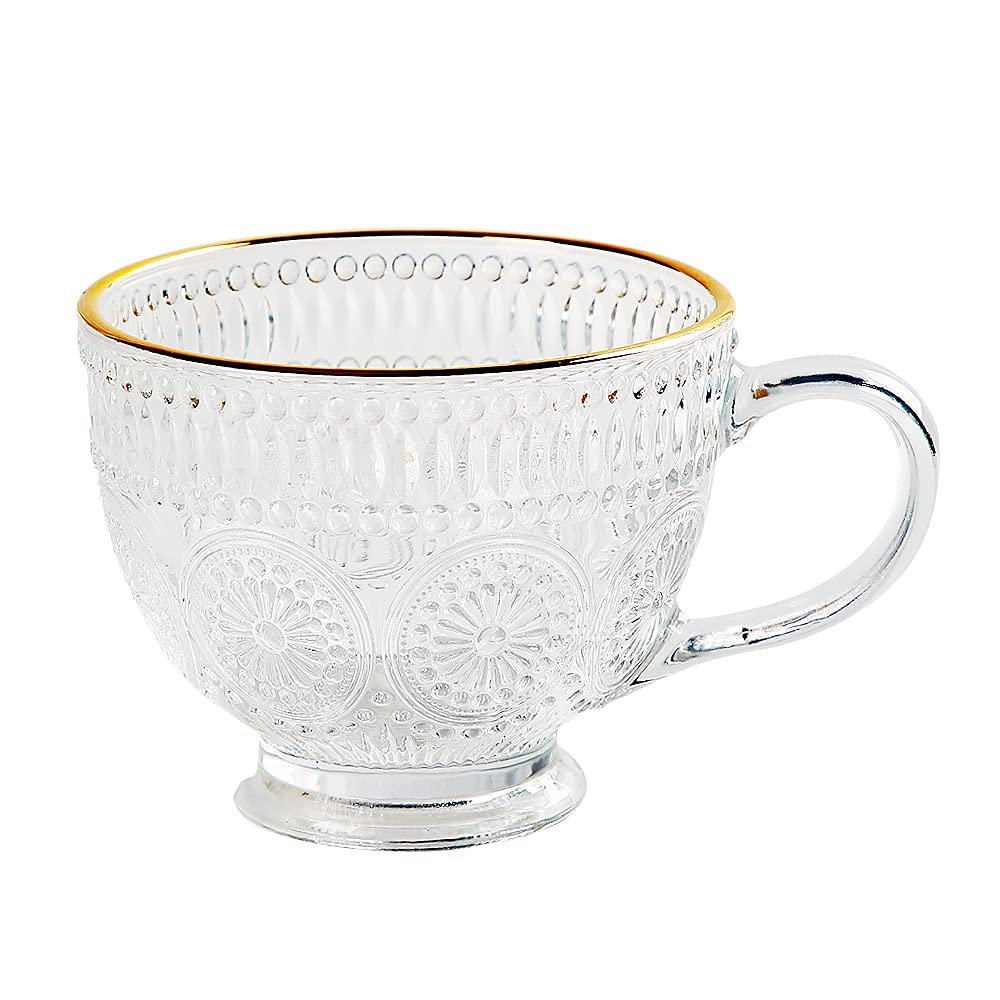 Set of 3 Romantic 500ml premium water/tea glass set, | - Elegant Households KE