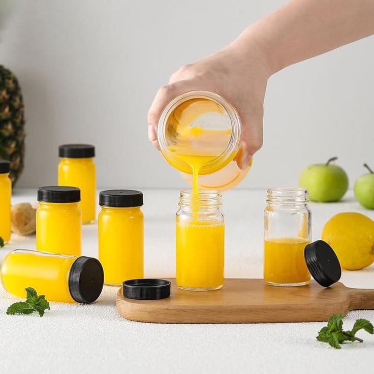 Set of 5 Gingershots Glass Bottles | - Elegant Households KE