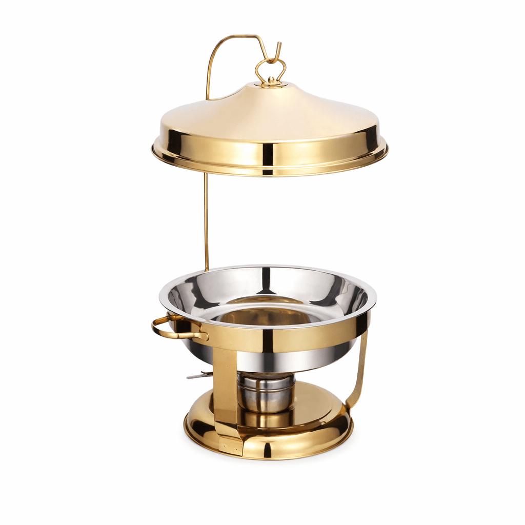 Signature 6L Gold Round Chafing Dish with Stand | - Elegant Households KE