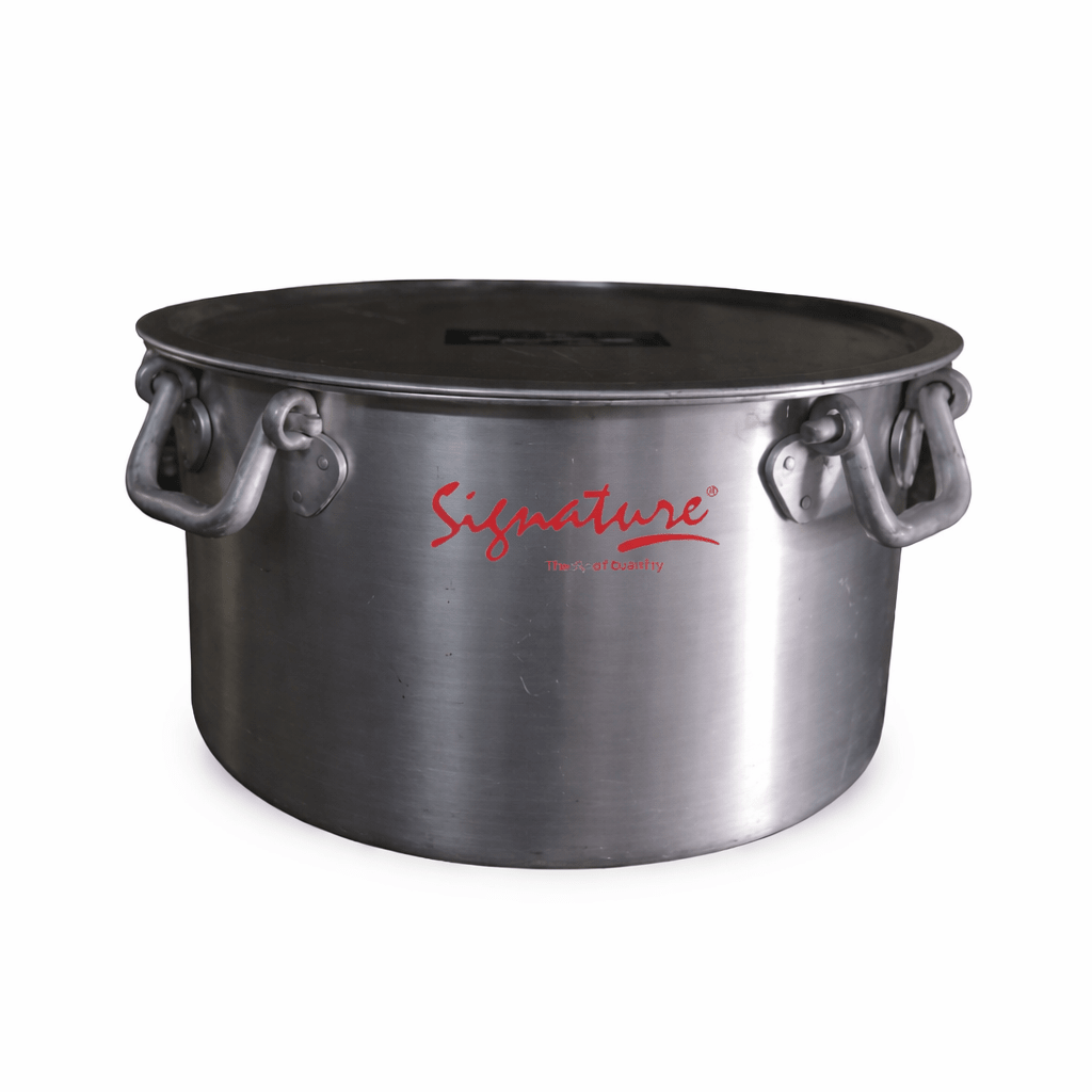 Signature Aluminum Sufuria 130L–280L with Lid | - Elegant Households KE