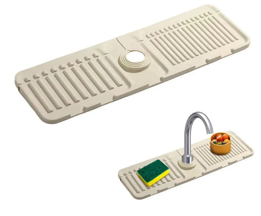 Silicone Faucet Mat Sink Splash Guard/Drainage Pad | - Elegant Households KE