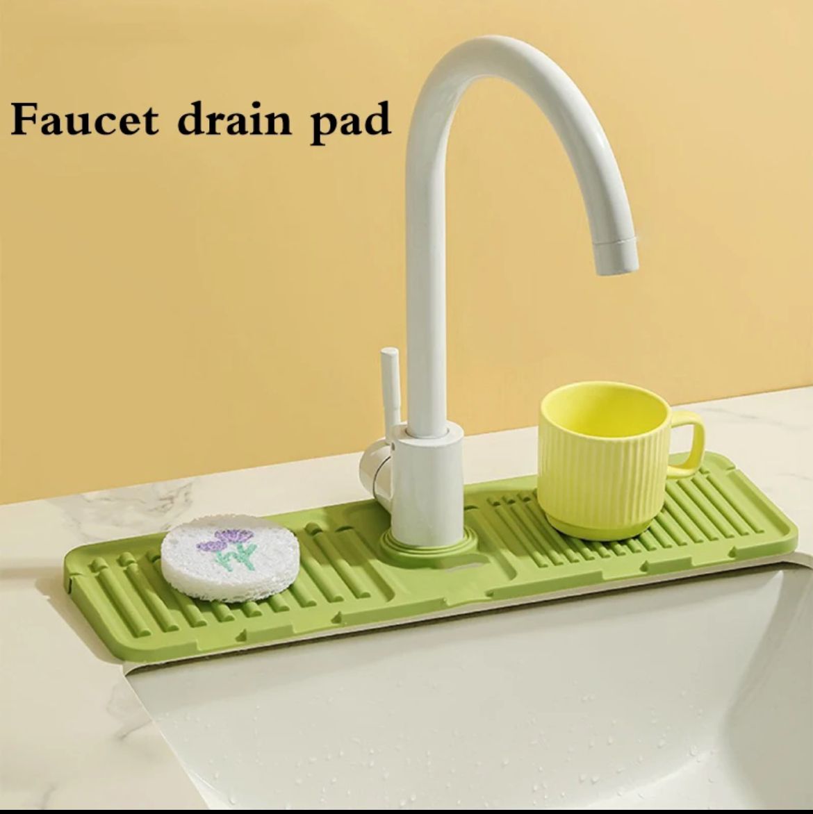 Silicone Faucet Mat Sink Splash Guard/Drainage Pad | - Elegant Households KE