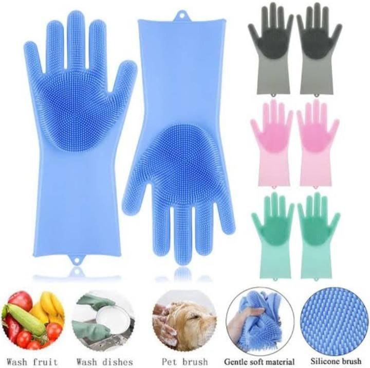 Silicone washing gloves | - Elegant Households KE