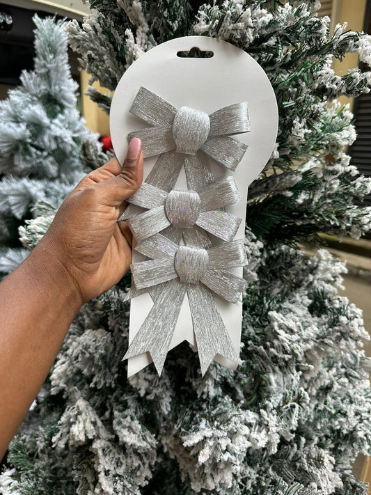 Silver bow set | - Elegant Households KE