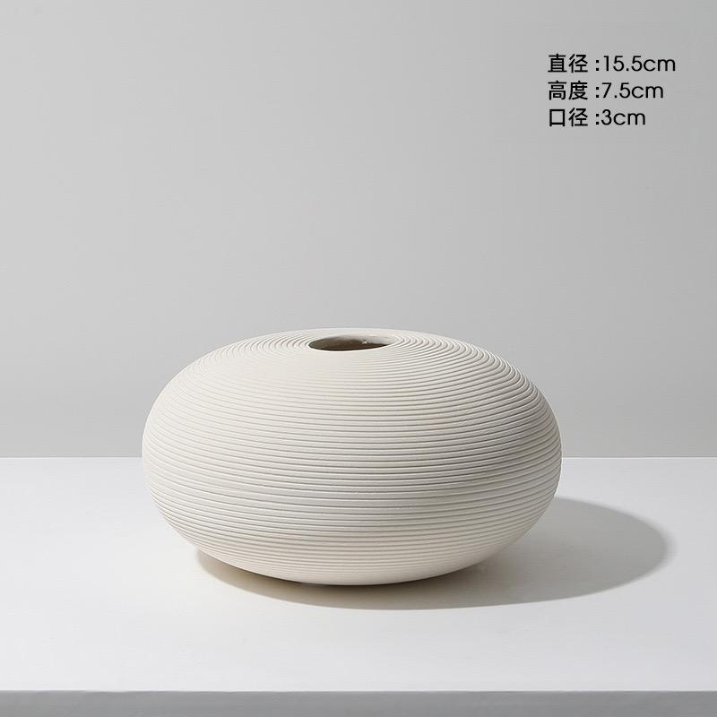 Simple ceramic 3 in 1 modern home decor vase set | - Elegant Households KE