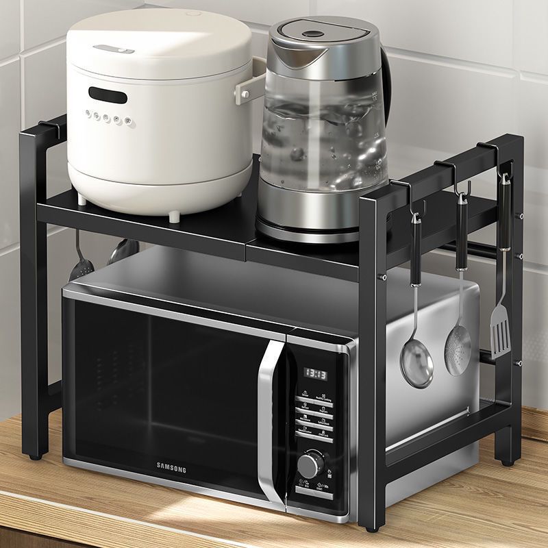 Single layer Heavy - duty Adjustable Microwave Stand | - Elegant Households KE