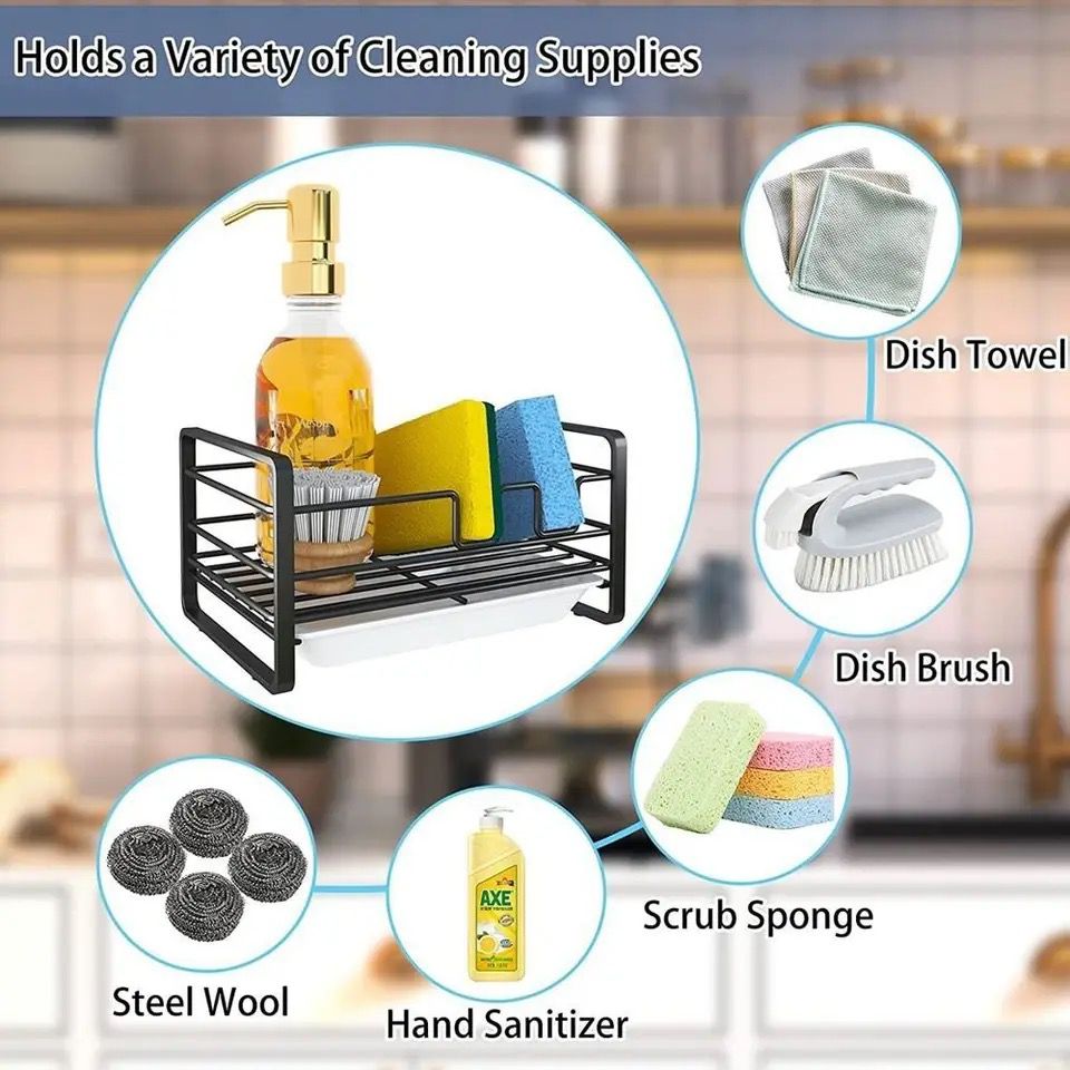 Sink Caddy with Draining tray  | - Elegant Households KE