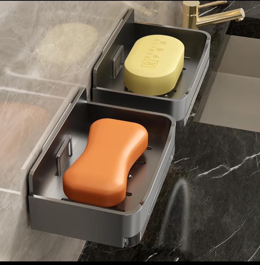 Soap Holder with Hooks – Wall - Mounted Bathroom & Kitchen Organizer | - Elegant Households KE