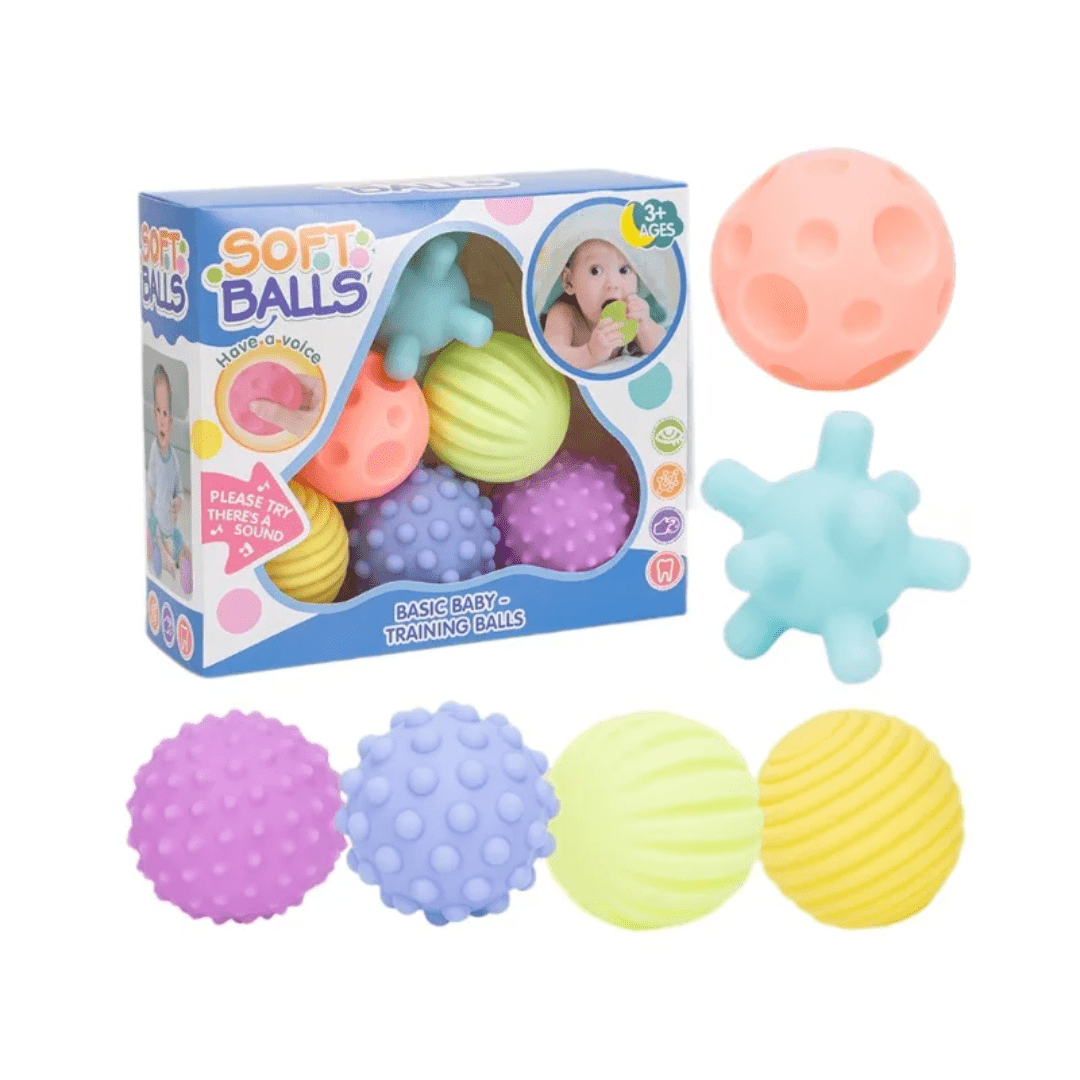 Soft Baby Sensory Balls | Safe Textured Learning Toys | - Elegant Households KE