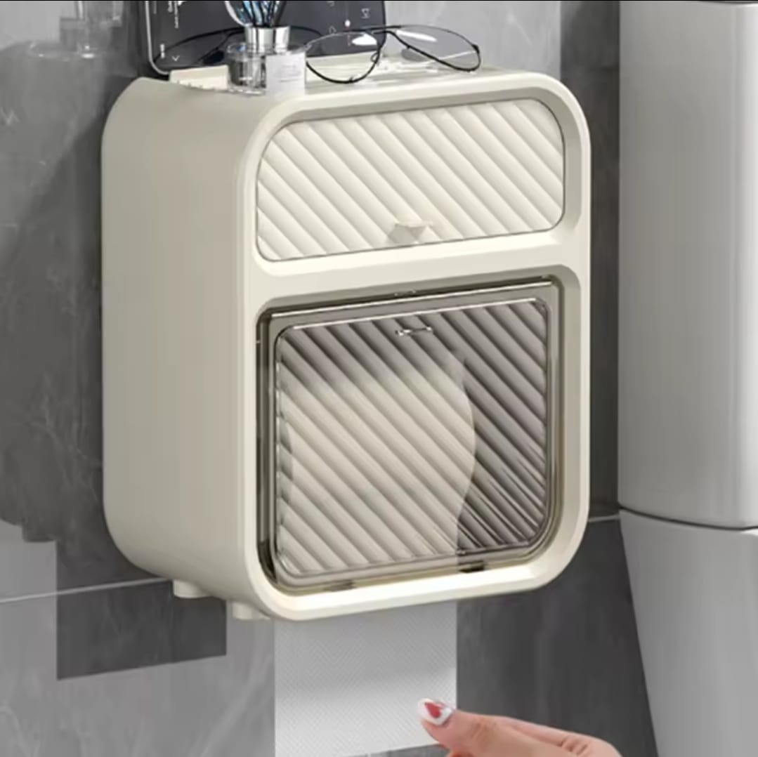 Space - Saving Wall - Mounted Tissue Box Holder | - Elegant Households KE