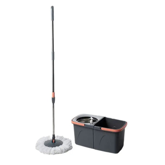 Spin Mop with Bucket - Split Spinning Microfiber Mop with Self Wet and Dry System