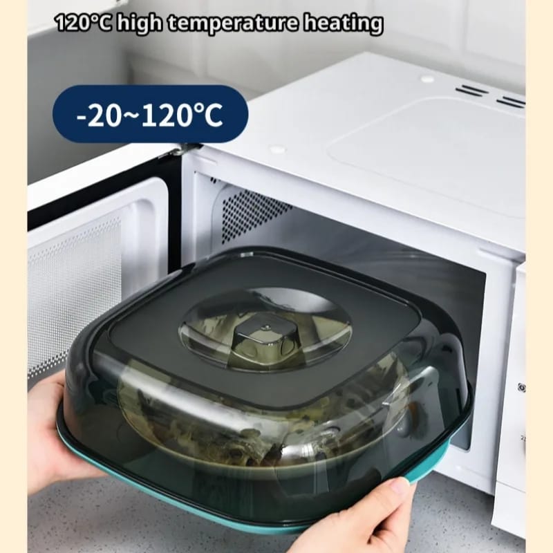 Square Acrylic Clear Food cover with base dish Microwavable | - Elegant Households KE