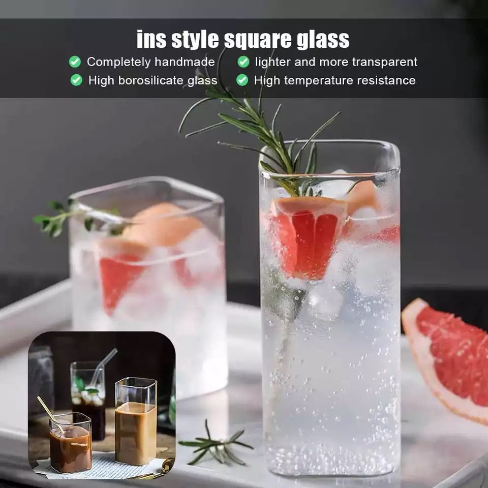 Square Glass Cup | - Elegant Households KE