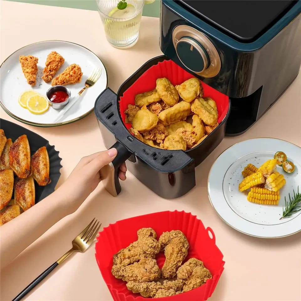 Square Silicone Air Fryer Liner | - Elegant Households KE