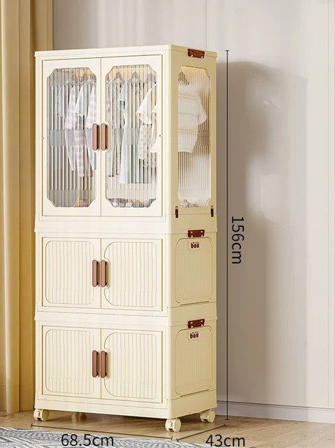 Stackable 3 Level plastic Portable Wardrobe/Closet | - Elegant Households KE