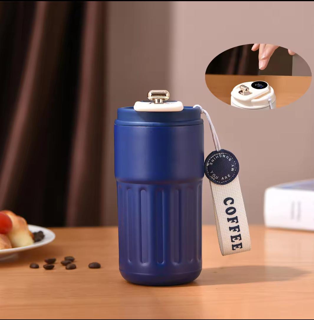 Stainless steel insulated Vacuum cup with Temperature Display | - Elegant Households KE