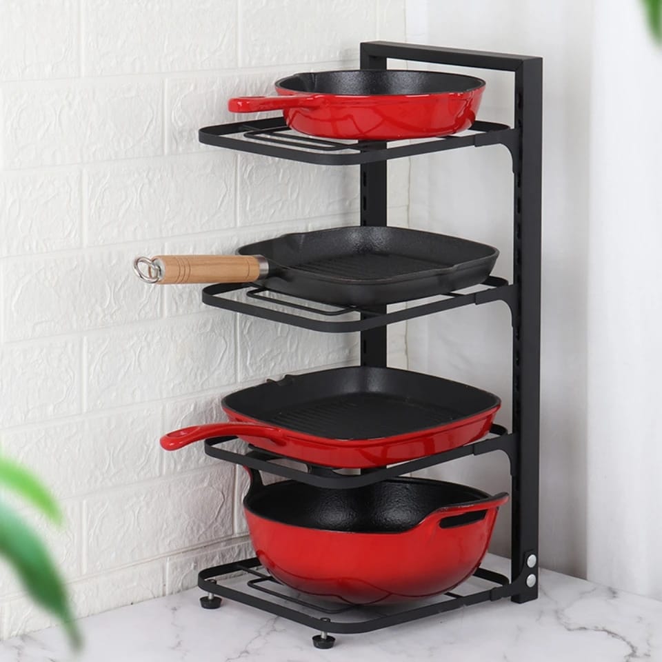 Stainless Steel Pot Storage Rack | - Elegant Households KE