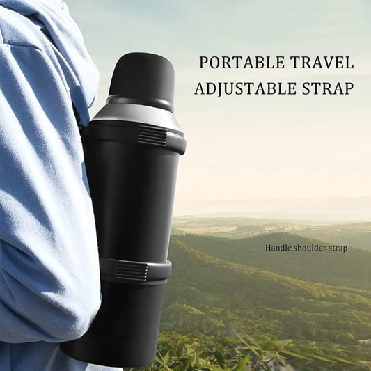 Stainless Steel Vacuum Flask ,Sleek Design, and Portable | - Elegant Households KE