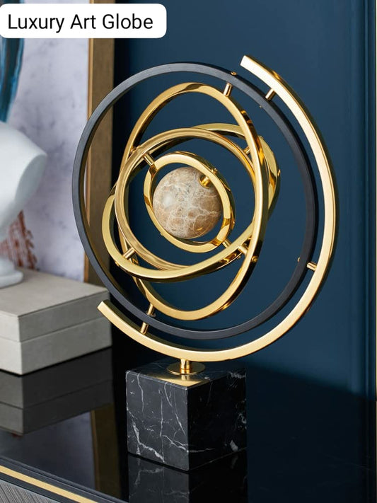 Statue Luxury Office Desktop Globe Study Room Decor | - Elegant Households KE