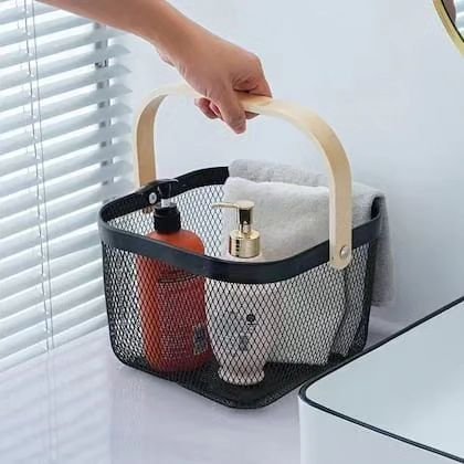 Strong Mesh Basket with Wooden Handle | - Elegant Households KE