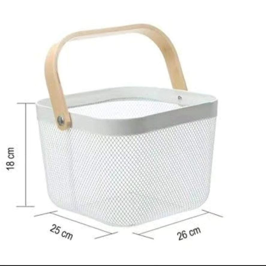 Strong Mesh Basket with Wooden Handle | - Elegant Households KE