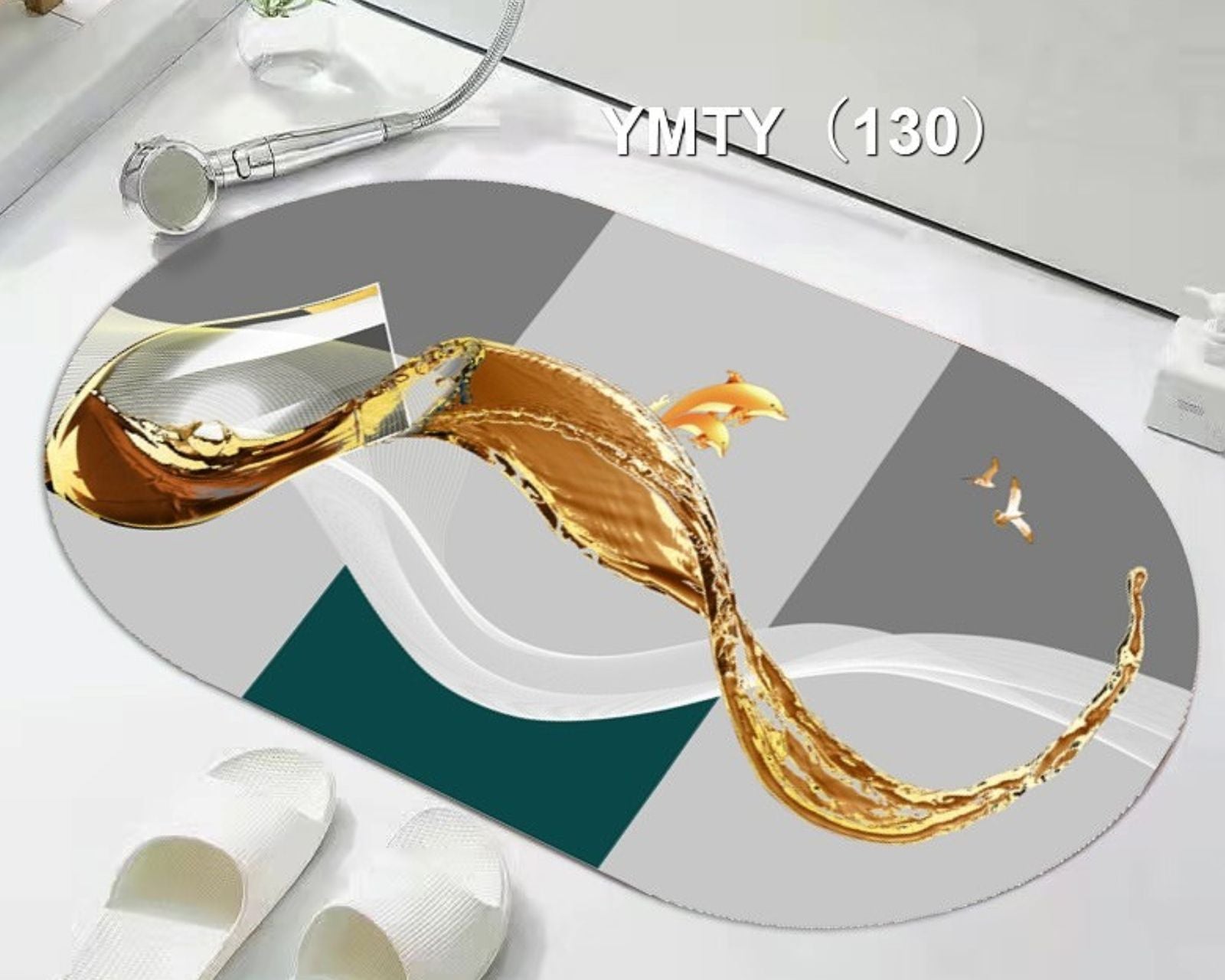 Super Absorbent oval rubber Mat,Slip - resistant BathRoom Mats | - Elegant Households KE