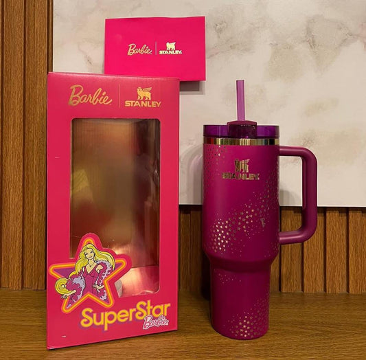 Superstar Barbie Stanley Edition – 1.2L Stainless Steel Vacuum - Insulated Mug with Handle and Straw Lid | - Elegant Households KE