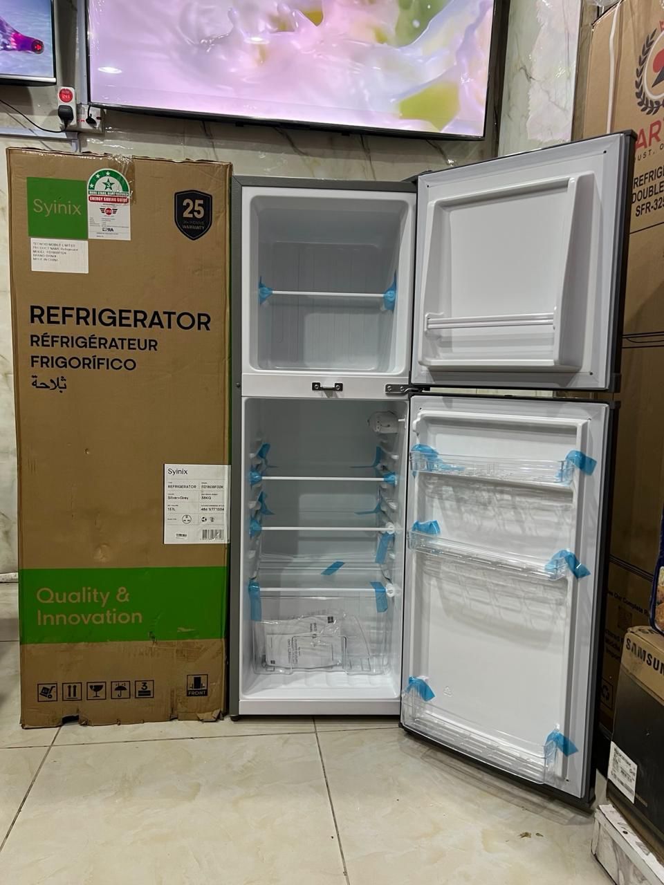 Syinix 137L Litres double door refrigerator | - Elegant Households KE