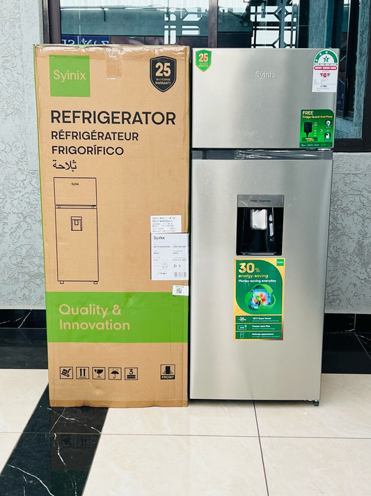 SYINIX 210 litres double door refrigerator with 2.0L Water Dispenser. | - Elegant Households KE