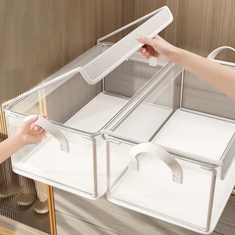 Thick transparent fabric closet organizer | - Elegant Households KE