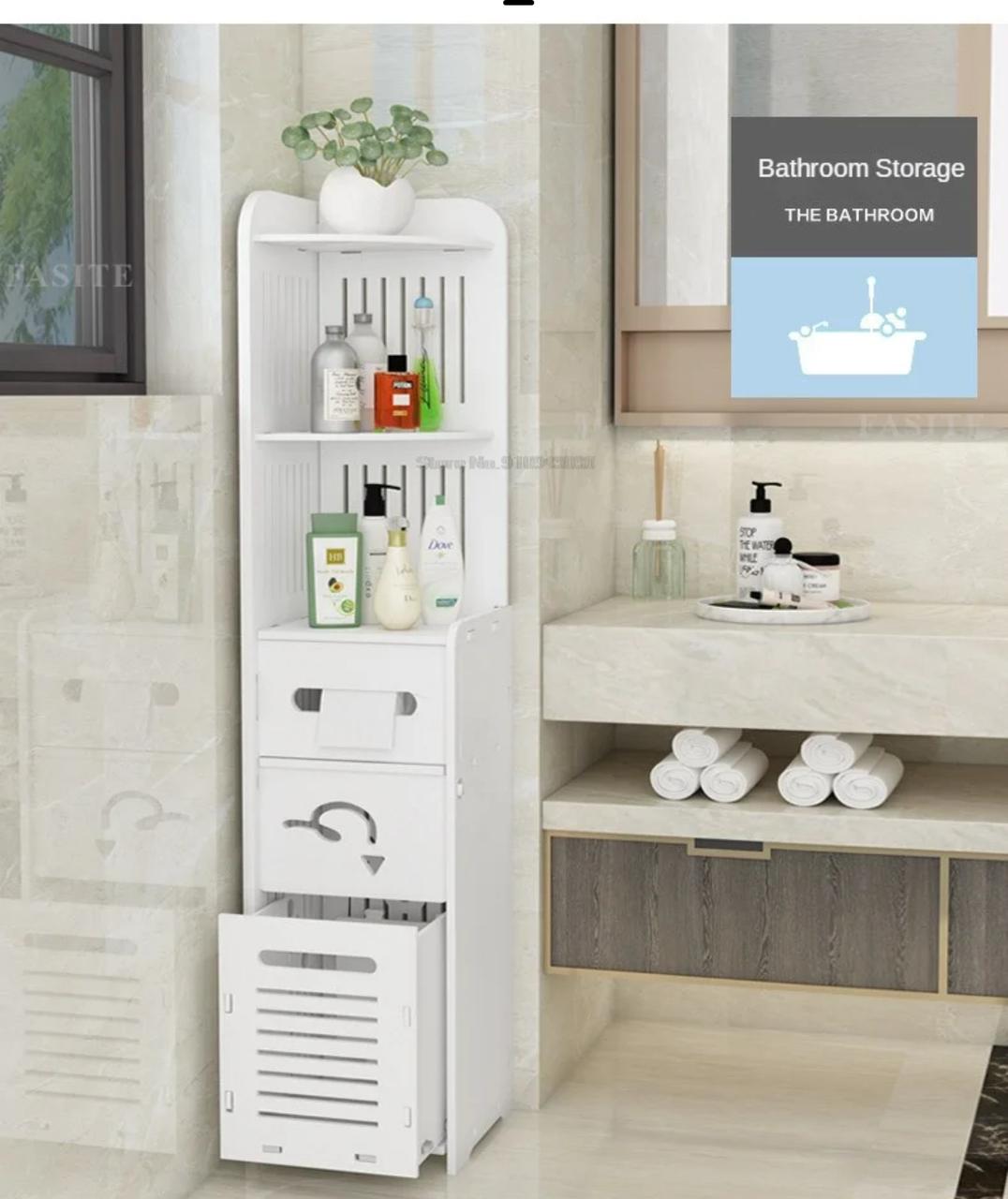 Toilet/Bathroom vanity Side Cabinet | - Elegant Households KE