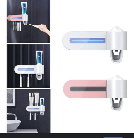 Toothbrush sterilizer wall mounted with 4 toothbrush spaces | - Elegant Households KE