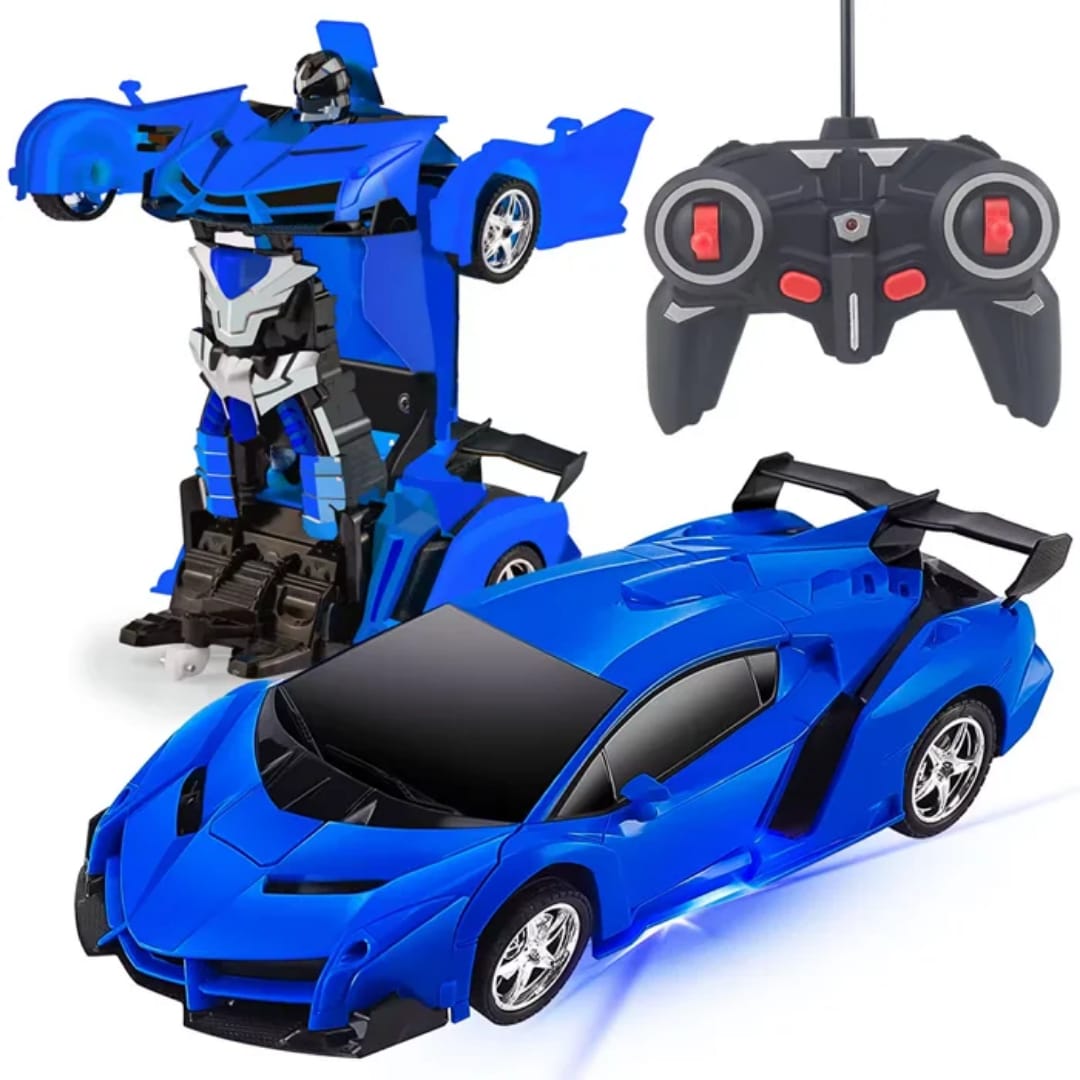 Transformation Robot Car | Remote Control Toy (Red & Blue) | - Elegant Households KE
