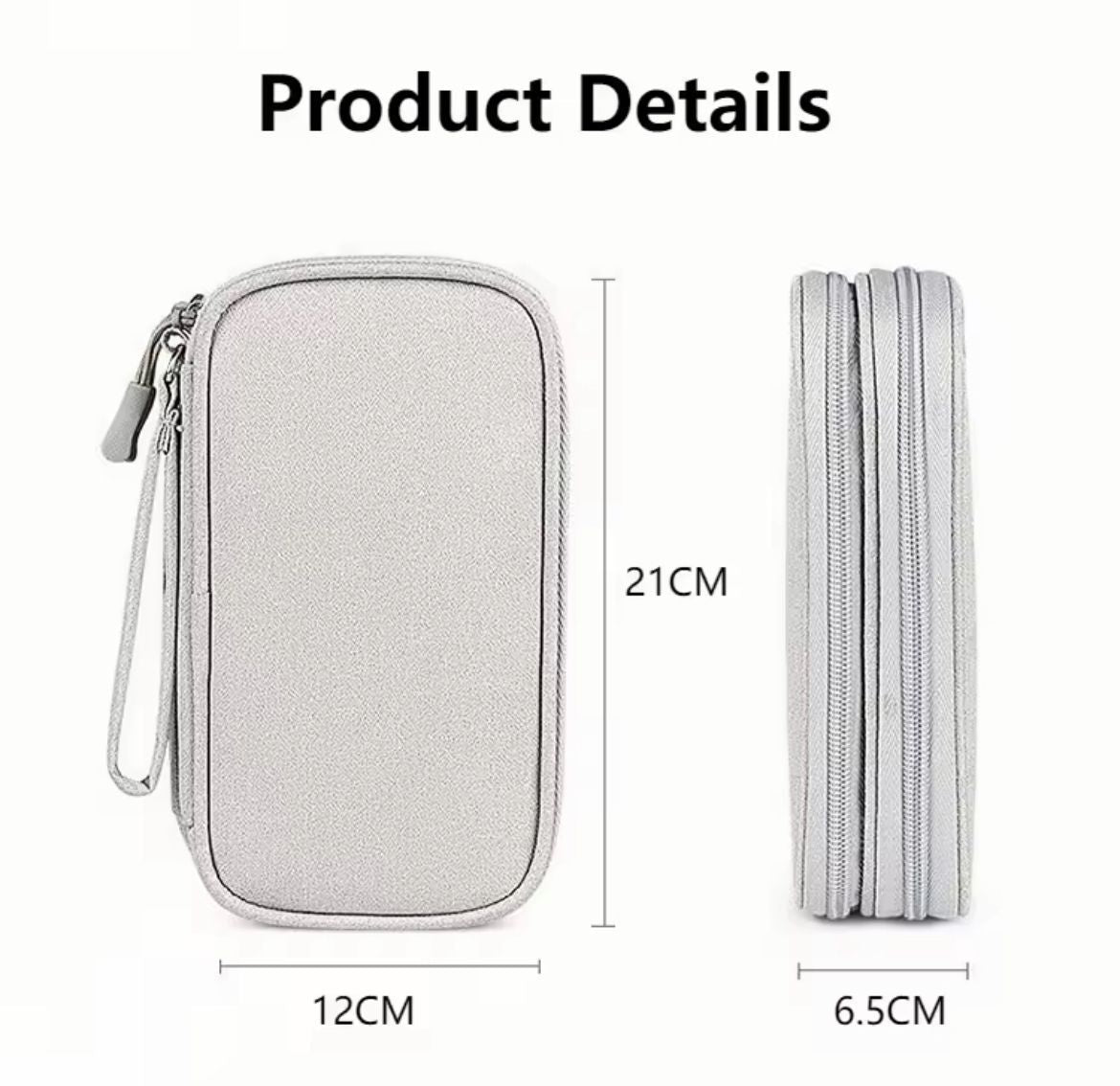 Travel Cable Organizer Bag Portable Power Bank Organizer | - Elegant Households KE