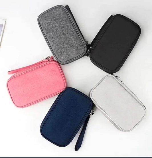 Travel Cable Organizer Bag Portable Power Bank Organizer | - Elegant Households KE