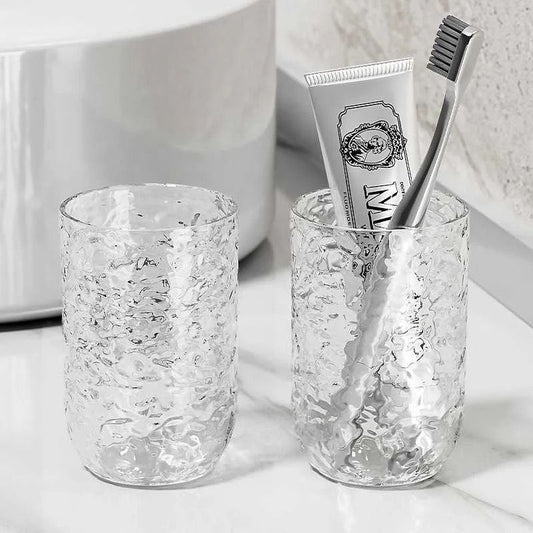 Travel Crystal Toothbrush &amp; Toothpaste Holder Cup | - Elegant Households KE