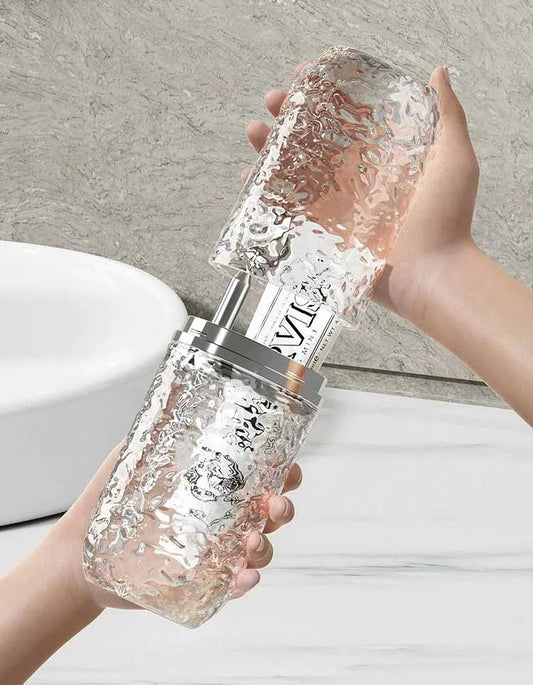 Travel Crystal Toothbrush &amp; Toothpaste Holder Cup | - Elegant Households KE