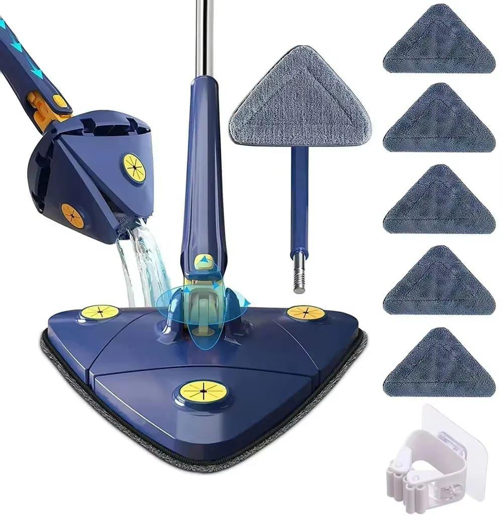 Triangle Mop 360 Rotatable Extendable Adjustable Cleaning Mop | - Elegant Households KE