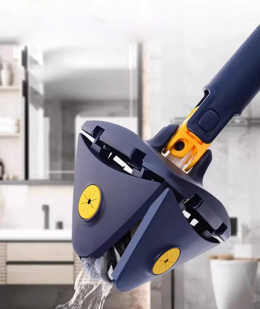 Triangle Mop 360 Rotatable Extendable Adjustable Cleaning Mop For Tubs, Tile Floor, Wall, ceiling | - Elegant Households KE