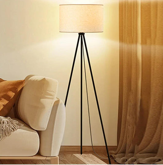 Tripod Floor Lamp for Living Room 15watts Tall Standing Lampshade | - Elegant Households KE
