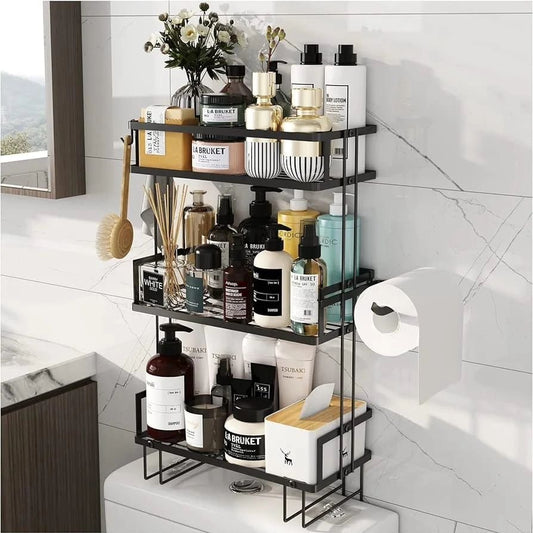Tripple Layer Over the Toilet Rack/Shelf Bathroom | - Elegant Households KE